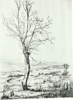 An illustration from Acquafortisti italiani; reccolta di acqueforti, acquetine, puntesecche, maniera nera, di 150 artisti. Acquafortistes italiens; recueil de eauxfortes, acqua-tintas, pointes-sèches, façon noire, de 150 artistes (1922)