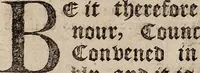 An illustration from Acts and laws, passed by the great and general court or assembly of Their Majesties province of the Massachussets-bay, in New England : Begun at Boston, the eighth day of June, 1692. And continued by adjournment, unto Wednesday the twelfth day of October following: Being the second sessions .. (1692)