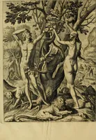 An illustration from Admiranda narratio fida tamen, de commodis et incolarvm ritibvs Virginiæ : nvper admodvm ab Anglis, qvi à Dn. Richardo Greinvile equestris ordinis viro eò in coloniam anno M.D. LXXXV. dedvcti svnt inventæ, svmtus faciente Dn. VValtero Raleigh equestris ordinis viro fodinarv stanni præfecto ex avctoritate serenissimæ reginæ Angliæ (1590)