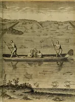 An illustration from Admiranda narratio fida tamen, de commodis et incolarvm ritibvs Virginiæ : nvper admodvm ab Anglis, qvi à Dn. Richardo Greinvile equestris ordinis viro eò in coloniam anno M.D. LXXXV. dedvcti svnt inventæ, svmtus faciente Dn. VValtero Raleigh equestris ordinis viro fodinarv stanni præfecto ex avctoritate serenissimæ reginæ Angliæ (1590)