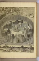 An illustration from Admiranda narratio fida tamen, de commodis et incolarum ritibus Virginiae, nuper admodum ab Anglis, qui à Dn. Richardo Greinvile equestris ordinis viro eò in coloniam anno M.D.LXXXV. : Deducti sunt inuentae, sumtus faciente Dn. VValtero Raleigh equestris ordinis viro fodinaru[m] stanni praefecto ex auctoritate serenissimae Reginae Angliae. (1608)