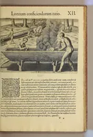 An illustration from Admiranda narratio fida tamen, de commodis et incolarum ritibus Virginiae, nuper admodum ab Anglis, qui à Dn. Richardo Greinvile equestris ordinis viro eò in coloniam anno M.D.LXXXV. : Deducti sunt inuentae, sumtus faciente Dn. VValtero Raleigh equestris ordinis viro fodinaru[m] stanni praefecto ex auctoritate serenissimae Reginae Angliae. (1590)