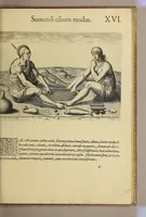 An illustration from Admiranda narratio fida tamen, de commodis et incolarum ritibus Virginiae, nuper admodum ab Anglis, qui à Dn. Richardo Greinvile equestris ordinis viro eò in coloniam anno M.D.LXXXV. : Deducti sunt inuentae, sumtus faciente Dn. VValtero Raleigh equestris ordinis viro fodinaru[m] stanni praefecto ex authoritate serenissimae Reginae Angliae. (1590)