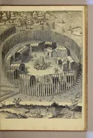 An illustration from Admiranda narratio fida tamen, de commodis et incolarum ritibus Virginiae, nuper admodum ab Anglis, qui à Dn. Richardo Greinvile equestris ordinis viro eò in coloniam anno M.D.LXXXV. : Deducti sunt inuentae, sumtus faciente Dn. VValtero Raleigh equestris ordinis viro fodinaru[m] stanni praefecto ex authoritate serenissimae Reginae Angliae. (1590)