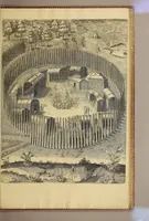 An illustration from Admiranda narratio fida tamen, de commodis et incolarum ritibus Virginiae, nuper admodum ab Anglis, qui à Dn. Richardo Greinvile equestris ordinis viro eò in coloniam anno M.D.LXXXV. : Deducti sunt inuentae, sumtus faciente Dn. VValtero Raleigh equestris ordinis viro fodinaru[m] stanni praefecto ex auctoritate serenissimae Reginae Angliae. (1608)