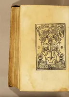An illustration from Ad mortalium oblectationem. auctoris effigiem. huic. diuino operi: Stephanus Basignanas Gorgonius: Carmelita: theologus: ponendam curauit (1516)