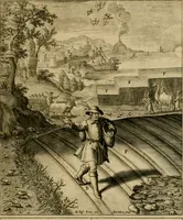 An illustration from Adnotationes et meditationes in Evangelia qvae in sacrosancto Missae sacrificio toto anno legvntur : cum Evangeliorvm concordantia historiae integritati sufficienti : accessit & index historiam ipsam euangelicam in ordinem temporis vitae Christi distribuens (1595)