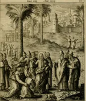 An illustration from Adnotationes et meditationes in Evangelia qvae in sacrosancto Missae sacrificio toto anno legvntur : cum Evangeliorvm concordantia historiae integritati sufficienti : accessit & index historiam ipsam euangelicam in ordinem temporis vitae Christi distribuens (1595)