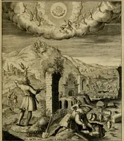 An illustration from Adnotationes et meditationes in Evangelia qvae in sacrosancto Missae sacrificio toto anno legvntur : cum Evangeliorvm concordantia historiae integritati sufficienti : accessit & index historiam ipsam euangelicam in ordinem temporis vitae Christi distribuens (1595)