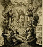 An illustration from Adnotationes et meditationes in Evangelia qvae in sacrosancto Missae sacrificio toto anno legvntur : cum Evangeliorvm concordantia historiae integritati sufficienti : accessit & index historiam ipsam euangelicam in ordinem temporis vitae Christi distribuens (1595)