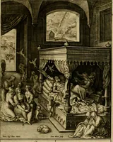 An illustration from Adnotationes et meditationes in Evangelia qvae in sacrosancto Missae sacrificio toto anno legvntur : cum Evangeliorvm concordantia historiae integritati sufficienti : accessit & index historiam ipsam euangelicam in ordinem temporis vitae Christi distribuens (1595)