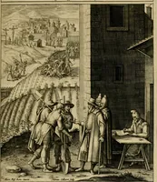 An illustration from Adnotationes et meditationes in Evangelia qvae in sacrosancto Missae sacrificio toto anno legvntur : cum Evangeliorvm concordantia historiae integritati sufficienti : accessit & index historiam ipsam euangelicam in ordinem temporis vitae Christi distribuens (1595)