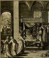 An illustration from Adnotationes et meditationes in Evangelia qvae in sacrosancto Missae sacrificio toto anno legvntur : cum Evangeliorvm concordantia historiae integritati sufficienti : accessit & index historiam ipsam euangelicam in ordinem temporis vitae Christi distribuens (1595)