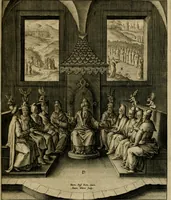 An illustration from Adnotationes et meditationes in Evangelia qvae in sacrosancto Missae sacrificio toto anno legvntur : cum Evangeliorvm concordantia historiae integritati sufficienti : accessit & index historiam ipsam euangelicam in ordinem temporis vitae Christi distribuens (1595)