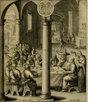 An illustration from Adnotationes et meditationes in Evangelia qvae in sacrosancto Missae sacrificio toto anno legvntur : cum Evangeliorvm concordantia historiae integritati sufficienti : accessit & index historiam ipsam euangelicam in ordinem temporis vitae Christi distribuens (1595)