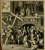 An illustration from Adnotationes et meditationes in Evangelia qvae in sacrosancto Missae sacrificio toto anno legvntur : cum Evangeliorvm concordantia historiae integritati sufficienti : accessit & index historiam ipsam euangelicam in ordinem temporis vitae Christi distribuens (1595)