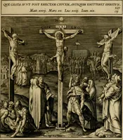 An illustration from Adnotationes et meditationes in Evangelia qvae in sacrosancto Missae sacrificio toto anno legvntur : cum Evangeliorvm concordantia historiae integritati sufficienti : accessit & index historiam ipsam euangelicam in ordinem temporis vitae Christi distribuens (1595)