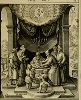 An illustration from Adnotationes et meditationes in Evangelia qvae in sacrosancto Missae sacrificio toto anno legvntur : cum Evangeliorvm concordantia historiae integritati sufficienti : accessit & index historiam ipsam euangelicam in ordinem temporis vitae Christi distribuens (1595)