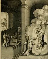 An illustration from Adnotationes et meditationes in Evangelia qvae in sacrosancto Missae sacrificio toto anno legvntur : cum Evangeliorvm concordantia historiae integritati sufficienti : accessit & index historiam ipsam euangelicam in ordinem temporis vitae Christi distribuens (1595)