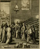 An illustration from Adnotationes et meditationes in Evangelia qvae in sacrosancto Missae sacrificio toto anno legvntur : cum Evangeliorvm concordantia historiae integritati sufficienti : accessit & index historiam ipsam euangelicam in ordinem temporis vitae Christi distribuens (1595)