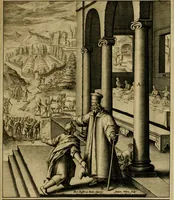 An illustration from Adnotationes et meditationes in Evangelia qvae in sacrosancto Missae sacrificio toto anno legvntur : cum Evangeliorvm concordantia historiae integritati sufficienti : accessit & index historiam ipsam euangelicam in ordinem temporis vitae Christi distribuens (1595)