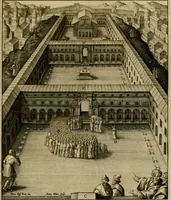 An illustration from Adnotationes et meditationes in Evangelia qvae in sacrosancto Missae sacrificio toto anno legvntur : cum Evangeliorvm concordantia historiae integritati sufficienti : accessit & index historiam ipsam euangelicam in ordinem temporis vitae Christi distribuens (1595)