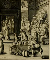 An illustration from Adnotationes et meditationes in Evangelia qvae in sacrosancto Missae sacrificio toto anno legvntur : cum Evangeliorvm concordantia historiae integritati sufficienti : accessit & index historiam ipsam euangelicam in ordinem temporis vitae Christi distribuens (1595)