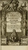 An illustration from Adolescens academicus sub institutione Salomonis (1633)