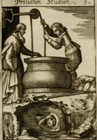 An illustration from Adolescens academicus sub institutione Salomonis (1633)