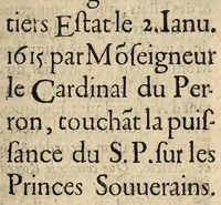 An illustration from Aduis à vn des grands de ce royaume, sur la harangue faicte au Tiers Estat le 2. ianuier 1615 / (1615)