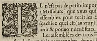 An illustration from Advertissement a Messieurs les deputez des estats, assemblez en la ville de Paris, au mois de ianuier, 1593. (1593)