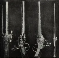 An illustration from A.E. Brooks's collection of antique guns, pistols, etc., Hartford, Conn (1899)