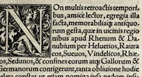 An illustration from Aegidii Tschvdi claronensis, viri apvd Helvetios clarissimi, De prisca ac uera Alpina Rhaetia : cum caetero Alpinarum gentium tractu, nobilis ac erudita ex optimis quibusq[ue] ac probatissimis autoribus descriptio (1538)