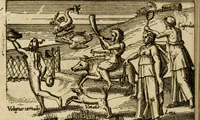 An illustration from Aereoplastes theo-sophicus, sive, Eicones mysticae : rarâ solertiâ, ac sagacitate singulari effictae, eaqu[ue] aere incisae ... (1620)
