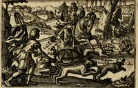 An illustration from Aereoplastes theo-sophicus, sive, Eicones mysticae : rarâ solertiâ, ac sagacitate singulari effictae, eaqu[ue] aere incisae ... (1620)