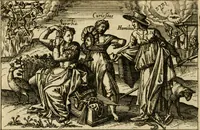 An illustration from Aereoplastes theo-sophicus, sive, Eicones mysticae : rarâ solertiâ, ac sagacitate singulari effictae, eaqu[ue] aere incisae ... (1620)