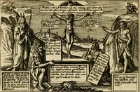 An illustration from Aereoplastes theo-sophicus, sive, Eicones mysticae : rarâ solertiâ, ac sagacitate singulari effictae, eaqu[ue] aere incisae ... (1620)
