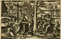 An illustration from Aereoplastes theo-sophicus, sive, Eicones mysticae : rarâ solertiâ, ac sagacitate singulari effictae, eaqu[ue] aere incisae ... (1620)