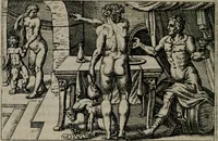 Picture 48 of 104 from Aereoplastes theo-sophicus, sive, Eicones mysticae : rarâ solertiâ, ac sagacitate singulari effictae eæq́[ue] æri incisæ : integram veræ theosophias rationem mirâ dexteritate adumbrantes : euolutione Latinâ ex Sacris Scripturis, sanctis patribus, philosophis, oratoribus, historicis ac poëtis tàm Græcis quàm Latinis Christianis iuxtà atq[ue]; gentibus nunc illuminatæ, ac bonorum bono editæ (1620), leaf 105