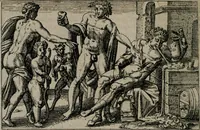 Picture 49 of 104 from Aereoplastes theo-sophicus, sive, Eicones mysticae : rarâ solertiâ, ac sagacitate singulari effictae eæq́[ue] æri incisæ : integram veræ theosophias rationem mirâ dexteritate adumbrantes : euolutione Latinâ ex Sacris Scripturis, sanctis patribus, philosophis, oratoribus, historicis ac poëtis tàm Græcis quàm Latinis Christianis iuxtà atq[ue]; gentibus nunc illuminatæ, ac bonorum bono editæ (1620), leaf 107