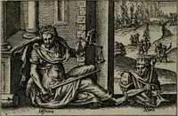Picture 62 of 104 from Aereoplastes theo-sophicus, sive, Eicones mysticae : rarâ solertiâ, ac sagacitate singulari effictae eæq́[ue] æri incisæ : integram veræ theosophias rationem mirâ dexteritate adumbrantes : euolutione Latinâ ex Sacris Scripturis, sanctis patribus, philosophis, oratoribus, historicis ac poëtis tàm Græcis quàm Latinis Christianis iuxtà atq[ue]; gentibus nunc illuminatæ, ac bonorum bono editæ (1620), leaf 133