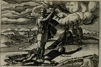 Picture 79 of 104 from Aereoplastes theo-sophicus, sive, Eicones mysticae : rarâ solertiâ, ac sagacitate singulari effictae eæq́[ue] æri incisæ : integram veræ theosophias rationem mirâ dexteritate adumbrantes : euolutione Latinâ ex Sacris Scripturis, sanctis patribus, philosophis, oratoribus, historicis ac poëtis tàm Græcis quàm Latinis Christianis iuxtà atq[ue]; gentibus nunc illuminatæ, ac bonorum bono editæ (1620), leaf 167