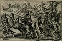 Picture 102 of 104 from Aereoplastes theo-sophicus, sive, Eicones mysticae : rarâ solertiâ, ac sagacitate singulari effictae eæq́[ue] æri incisæ : integram veræ theosophias rationem mirâ dexteritate adumbrantes : euolutione Latinâ ex Sacris Scripturis, sanctis patribus, philosophis, oratoribus, historicis ac poëtis tàm Græcis quàm Latinis Christianis iuxtà atq[ue]; gentibus nunc illuminatæ, ac bonorum bono editæ (1620), leaf 213