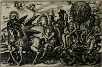 Picture 7 of 104 from Aereoplastes theo-sophicus, sive, Eicones mysticae : rarâ solertiâ, ac sagacitate singulari effictae eæq́[ue] æri incisæ : integram veræ theosophias rationem mirâ dexteritate adumbrantes : euolutione Latinâ ex Sacris Scripturis, sanctis patribus, philosophis, oratoribus, historicis ac poëtis tàm Græcis quàm Latinis Christianis iuxtà atq[ue]; gentibus nunc illuminatæ, ac bonorum bono editæ (1620), leaf 23
