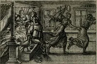 An illustration from Aereoplastes theo-sophicus, sive, Eicones mysticae : rarâ solertiâ, ac sagacitate singulari effictae eæq́[ue] æri incisæ : integram veræ theosophias rationem mirâ dexteritate adumbrantes : euolutione Latinâ ex Sacris Scripturis, sanctis patribus, philosophis, oratoribus, historicis ac poëtis tàm Græcis quàm Latinis Christianis iuxtà atq[ue]; gentibus nunc illuminatæ, ac bonorum bono editæ (1620)