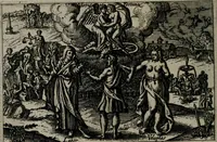 Picture 33 of 104 from Aereoplastes theo-sophicus, sive, Eicones mysticae : rarâ solertiâ, ac sagacitate singulari effictae eæq́[ue] æri incisæ : integram veræ theosophias rationem mirâ dexteritate adumbrantes : euolutione Latinâ ex Sacris Scripturis, sanctis patribus, philosophis, oratoribus, historicis ac poëtis tàm Græcis quàm Latinis Christianis iuxtà atq[ue]; gentibus nunc illuminatæ, ac bonorum bono editæ (1620), leaf 75