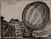 An illustration from Aeronautica; or, The history of aviation and aerostation, told in contemporary autograph letters, books, broadsides, drawings, engravings, manuscripts, newspapers, paintings, posters, press notices, etc., dating from the year 1557 to 1880 (1900)