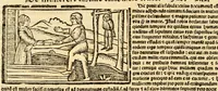 An illustration from Aesopi fabvlae cvm vvlgari interpretatione : et figuris nouissime omni cura, & diligentia emendatae (1557)