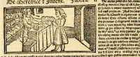 An illustration from Aesopi fabvlae cvm vvlgari interpretatione : et figuris nouissime omni cura, & diligentia emendatae (1557)