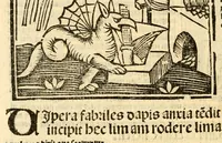 An illustration from Aesopi fabvlae cvm vvlgari interpretatione : et figuris nouissime omni cura, & diligentia emendatae (1557)